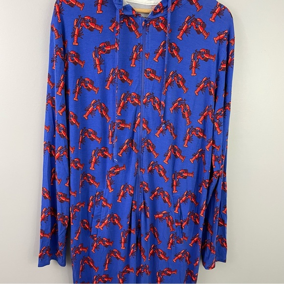 MeUndies Lobster Print Unisex Onesie Pajamas - Picture 5 of 6